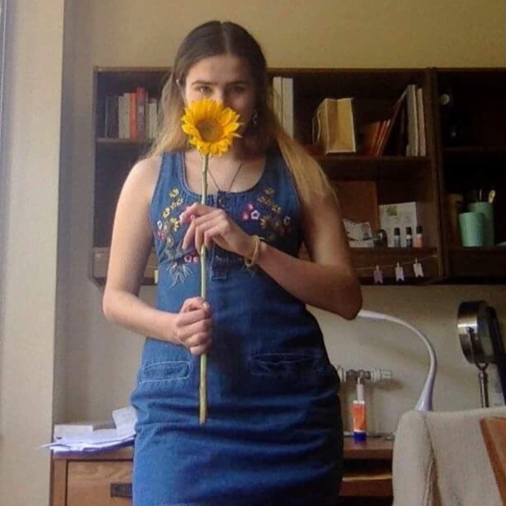 Floral Embroidered Breast vintage denim dress